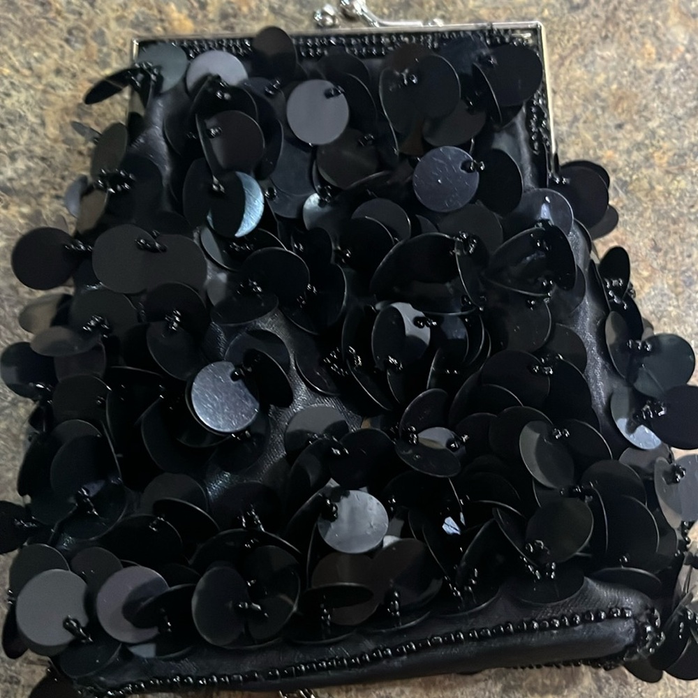 EUC Vintage Beaded Bijoux Terner Black Evening Clutch